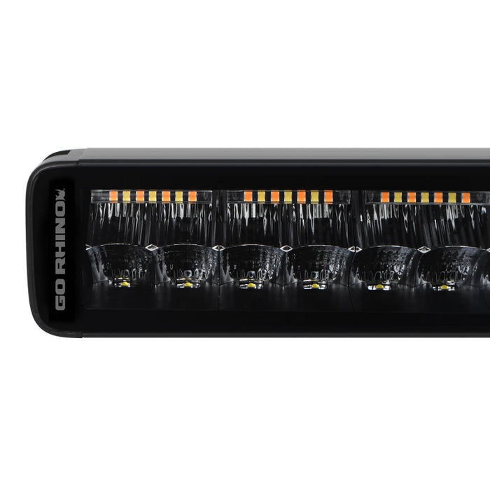 Go Rhino Blackout Series DOUBLELINE 20" Double Row LED Light Bar w/Amber LEDs Model 752002112CDS