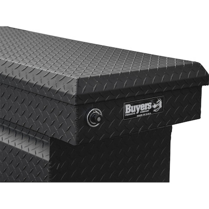 Buyers Products 23x20x71 Inch Textured Matte Black Diamond Tread Aluminum Crossover Truck Tool Box Model 1739440