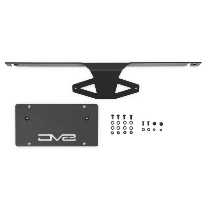 DV8 Offroad 2021-2026 Ford Bronco Capable Bumper Slanted Front License Plate Mount Model LPBR-05