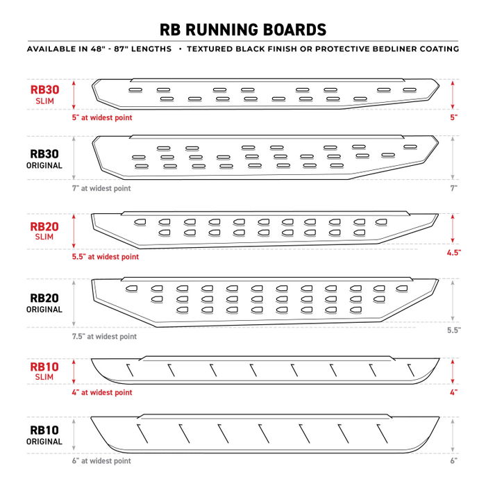 Go Rhino RB10 Running Boards with Mounting Brackets, 2 Pairs Drop Steps Kit Model 6344397320T