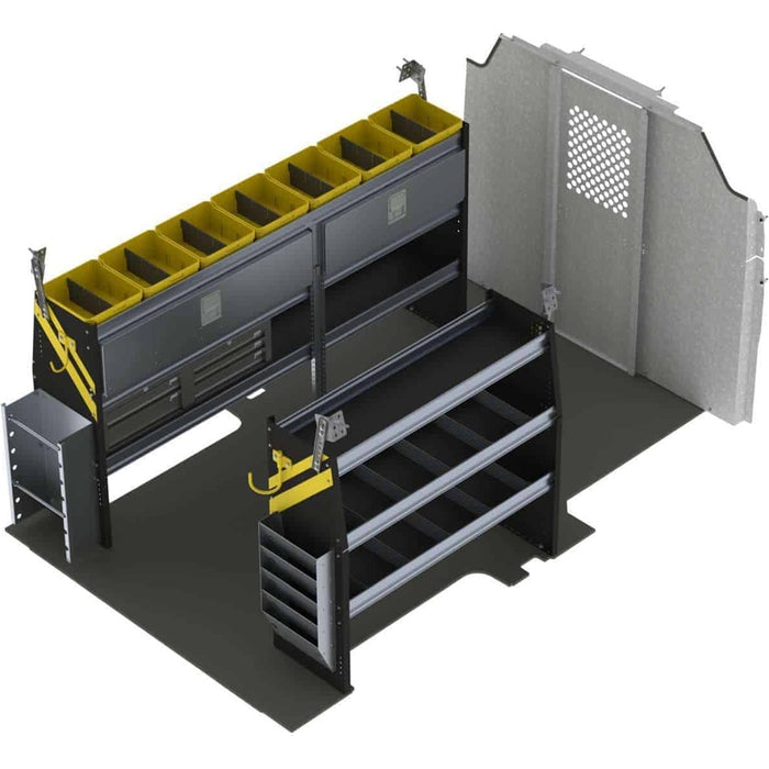 Ranger Design Electrician Van Shelving Package for Ford Transit Low Roof 130" & 148" Wheelbase Model FTL-11
