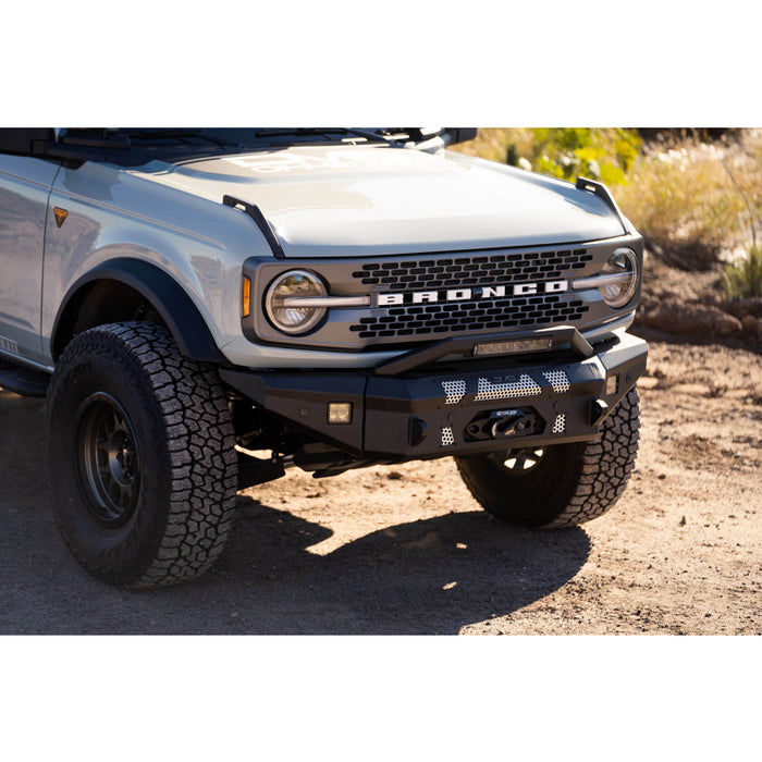 DV8 Offroad 2021-2025 Ford Bronco Mto Series Winch Front Bumper Model FBBR-01