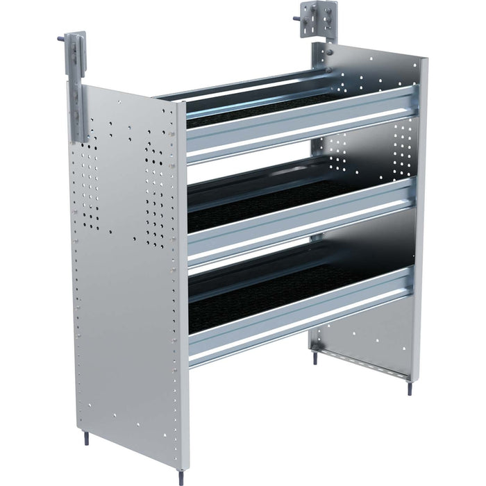 Ranger Design S3 3 Tray Aluminum Square Back Van Shelving for Box Trucks 16"x36"x34" Model S3-RA36-3
