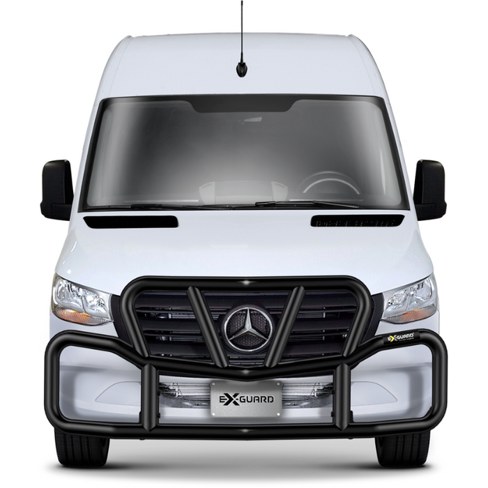 Ex-Guard Kit Extreme-Duty Medium-Height Coverage Black Grille Guard Kit w/ Mounting Bracket Model CV-19MSP-25B-CV-19MSP-BR10