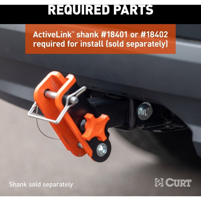 CURT ActiveLink Hitch Ball Mount, Fits 2-Inch Trailer Couplers, 3,500 Pounds GTW Model 18416