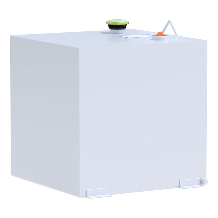 UWS White 53-Gallon Rectangle Steel Transfer Tank Model ST-53-R-W
