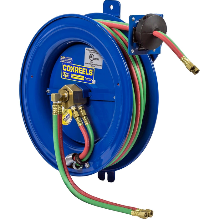 Coxreels EZ-SGW Series Safety System Side Mount Welding Hose Reel 1/4 in. x 75 ft. T-Grade - Hose Included 200 PSI Model EZ-SG19WT-175