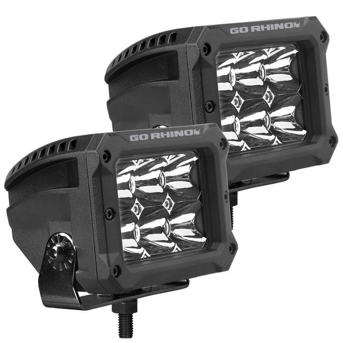 Go Rhino Bright Series 4x3 Rectangular LED Spot Lights Model 753003023SBS