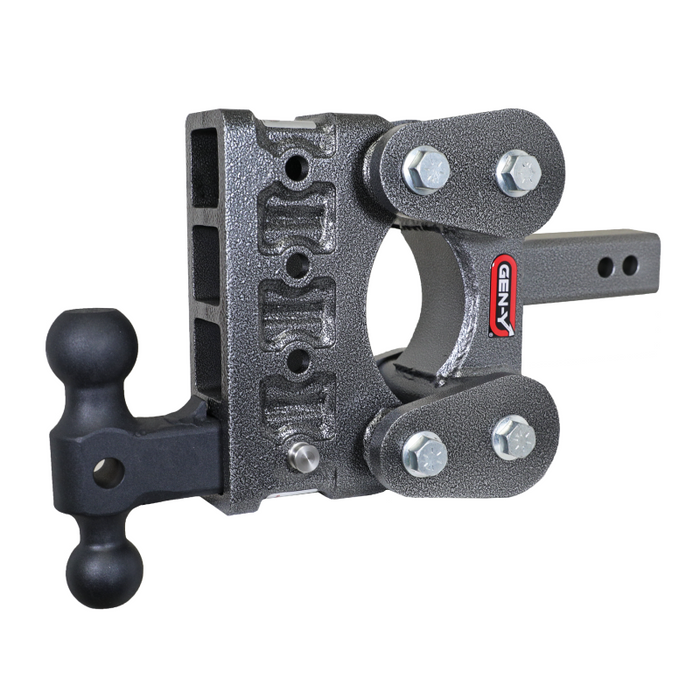 GEN-Y The BOSS TORSION-FLEX 2" Shank 5" Drop 1.7K TW 16K Hitch & GH-051 Dual-Ball Model GH-1214