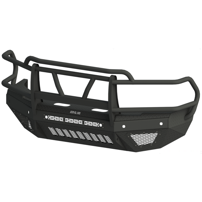 Bodyguard T2 Front Extreme - Sensor Cutouts Factory Fog Cutouts Receiver Hitch W/O Mesh Grille No Camera Harness Texture Black Powder Coat Model EER10BYHTNN