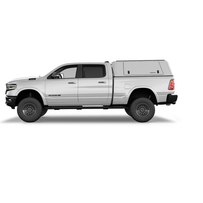 SmartCap OEM White Truck Bed Cap EVOc Commercial Series w/ Horizontal Locks Model EC1001-WH