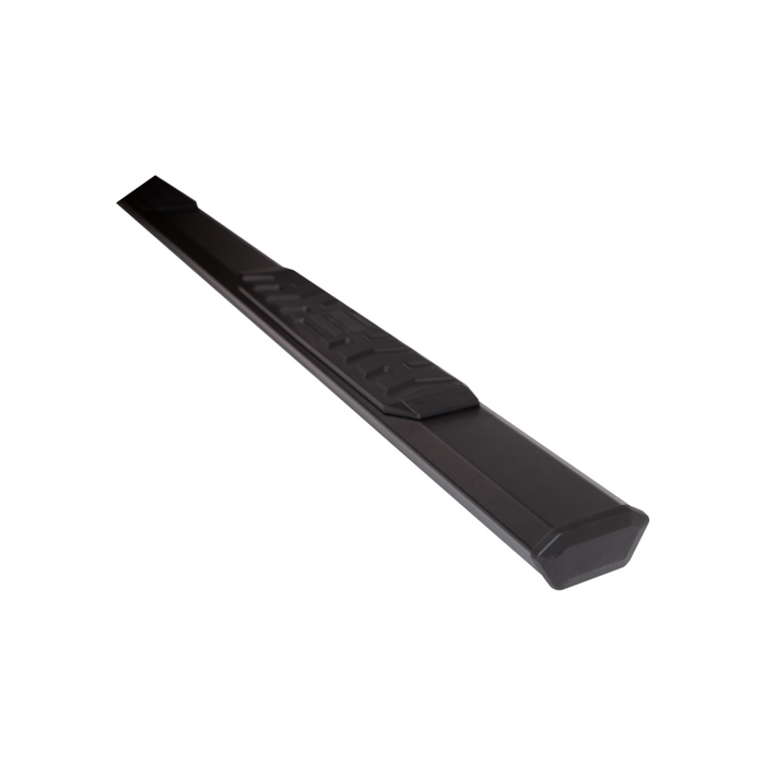 TrailFX 4.5" Hexagonal Straight A4 Step Nerf Bars W/ Step Pads Powder Coat Black Aluminum Model AL4006B
