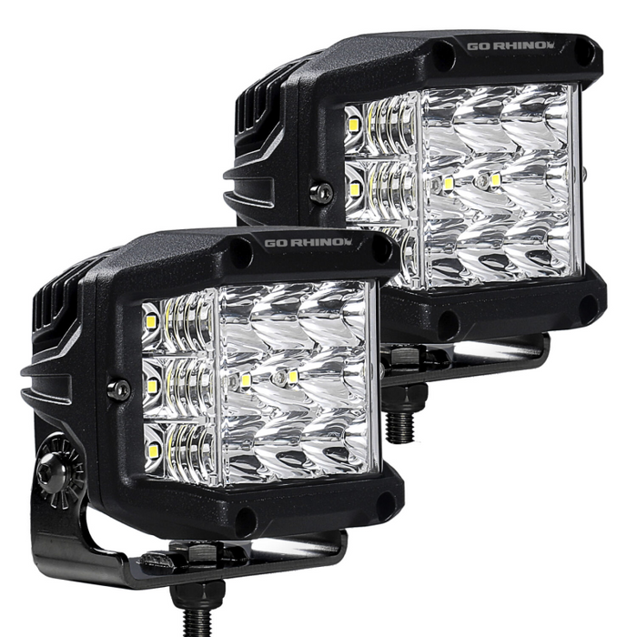 Go Rhino Bright Series Spot 4x3 Sideline Cube LED Light Model 750300323SCS