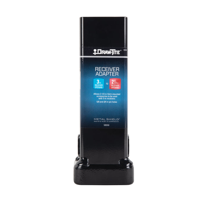 Draw-Tite Trailer Hitch Adapter, from 3 in. to 2-1/2 in. Square Receiver, 10 in. Length Model 58550