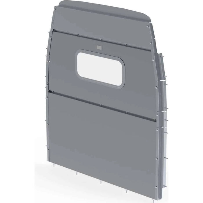 Ranger Design Aluminum Straight Partition for Mercedes Sprinter High Roof 144" & 170" Wheelbase - Mid Position w/ Polycarbonate Window Model 3025-DH