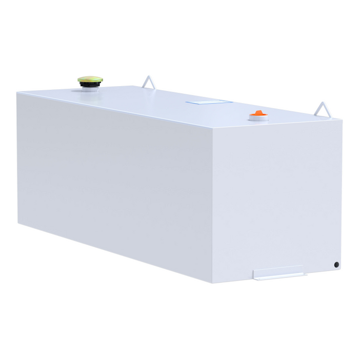 UWS White 100-Gallon Rectangle Steel Transfer Tank Model ST-100-RT-W