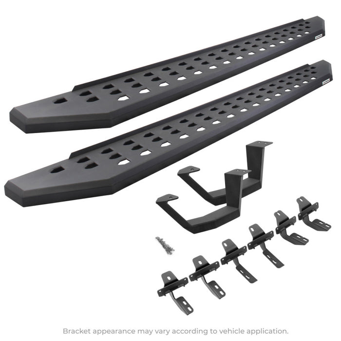 Go Rhino RB20 Running Boards with Mounting Brackets With 1 Pair Drop Steps Kit Model 6949274810PC