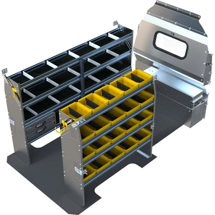 Ranger Design Aluminum Van Shelving Package for Mercedes Sprinter High Roof 144" Wheelbase Model DHS-27