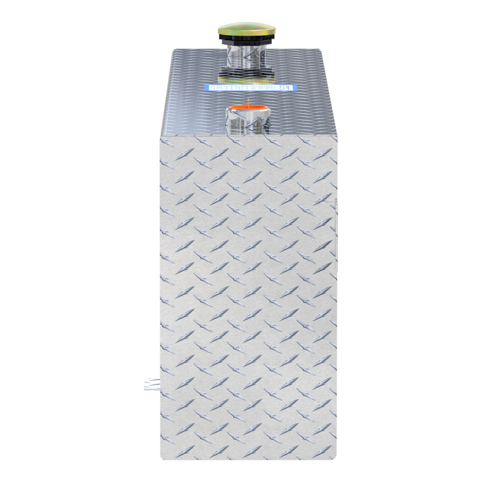 UWS Bright Aluminum 45 Gallon Aluminum Vertical Transfer Tank Model TT-45-R-T-P