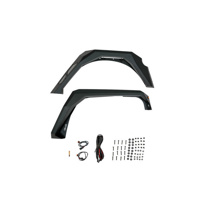 DV8 Offroad 2007-2018 Jeep Wrangler Front and Rear Fender Flares Model FDJK-09