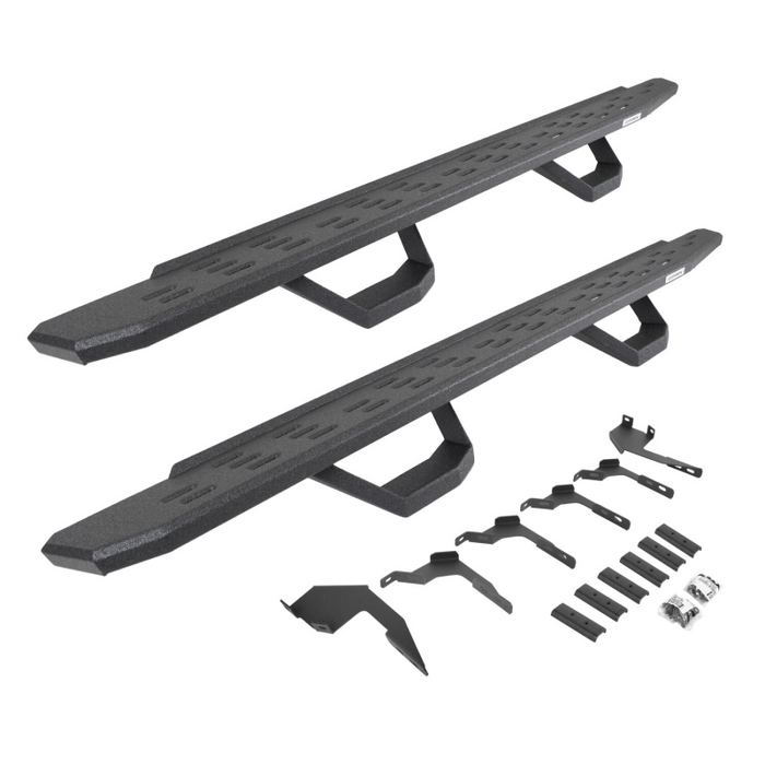 Go Rhino RB30 Running Boards with Mounting Brackets With 2 Pairs Drop Steps Kit Model 6963688020T