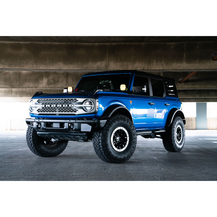 DV8 Offroad 2021-2026 Ford Bronco Factory Front Bumper License Relocation Bracket Model LPBR-02