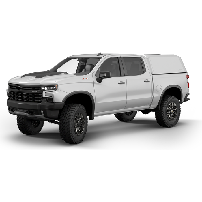 SmartCap OEM White Truck Bed Cap EVOh Hatchback Series w/ Vertical Locks Model EH0108-WH