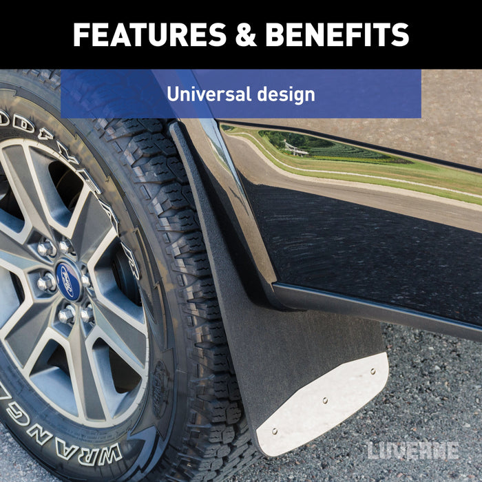 Luverne Universal Front or Rear 12" x 20" Textured Rubber Mud Guards (2 Flaps) Model 251220