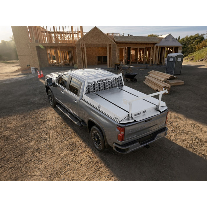 Highway Products Pickup Pack, w/ Diamond Plate Lid, w/ Smooth Aluminum Base, w/ Mesh Headache Rack, w/ Ladder Rack Model 39209NFML