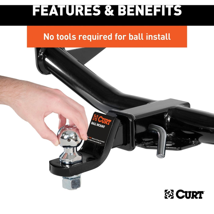 CURT 2 and 2-5/16-Inch Chrome Steel Switch Ball Set, Up to 8,000 lbs. GTW Model 42280