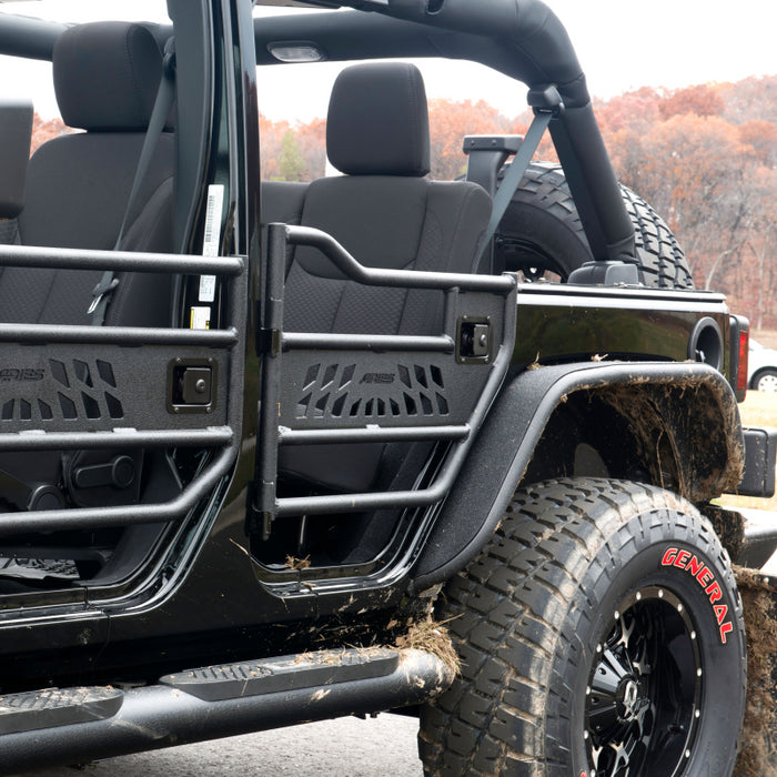 ARIES Jeep Wrangler JK Aluminum Rear Tube Doors Model 25009