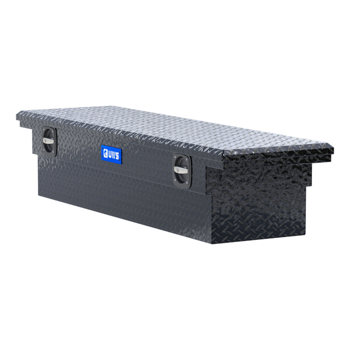 UWS 69" Gloss Black Aluminum Secure Lock Crossover Truck Tool Box, Low Profile (LTL Shipping Only) Model SL-69-LP-BLK