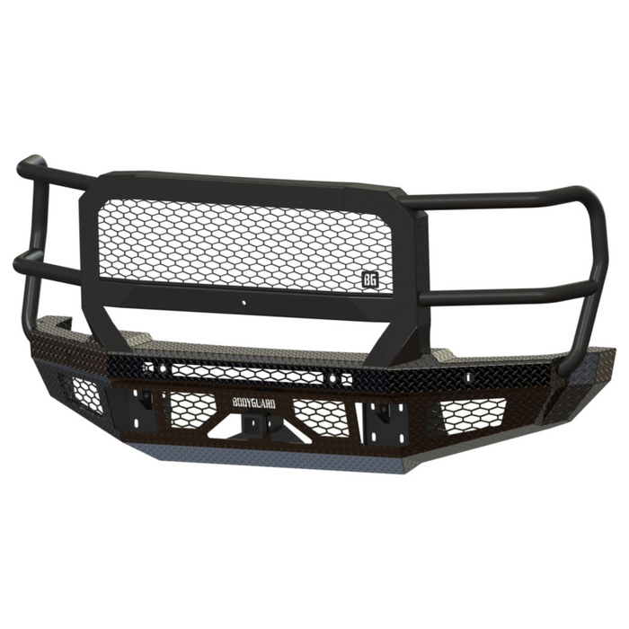 Bodyguard FT Front Extreme - Sensor Cutouts Fog Cutouts Receiver W/ Mesh Grille With Camera Harness Bare Metal **Fits 450/550 Trim** Model JEF23DYBMH