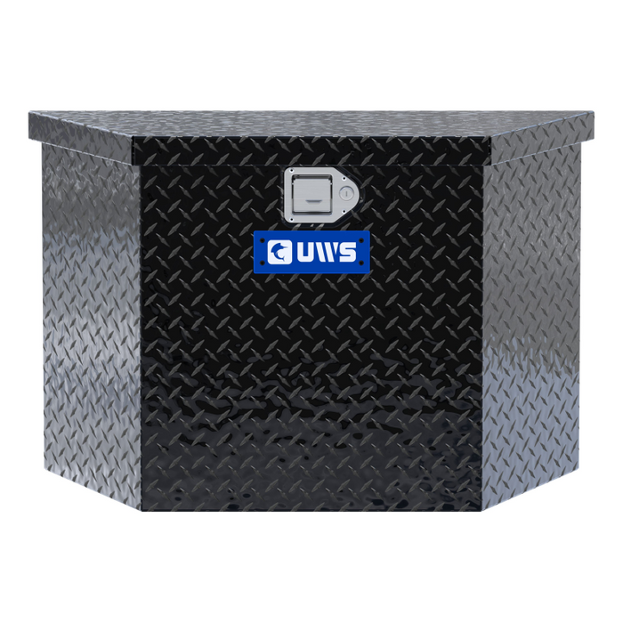 UWS Gloss Black Aluminum 34" Trailer Tongue Box Model TBV-34-BLK