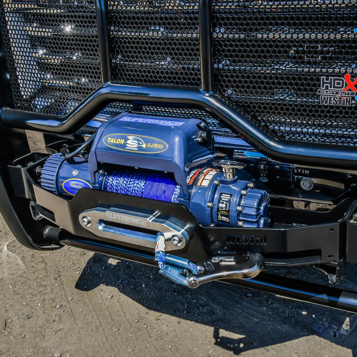 Westin HDX 1-Piece Winch Mount Grille Guard Black Steel Model 57-93995