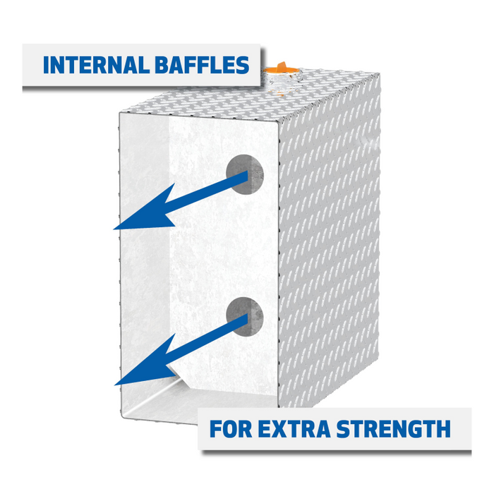 UWS Bright Aluminum 50-Gallon Rectangle Aluminum Transfer Tank Model TT-50-R-T-P