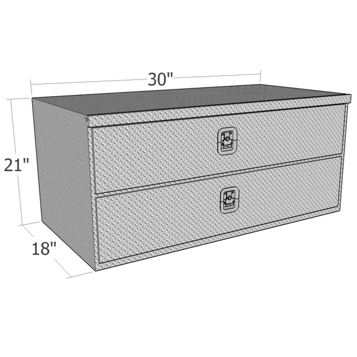 Brute 18" X 21" X 30"L HD Under Body -  Diamond, W/ Top Drawer & Button Door Model HD2130