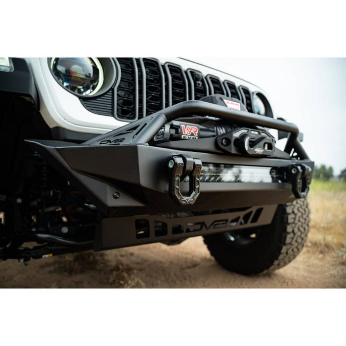 DV8 Offroad 2007-2026 Jeep GladiatorJT Wrangler JK JKU JL JLU Fs-1 Series Stubby Front Bumper Model FBJL-11