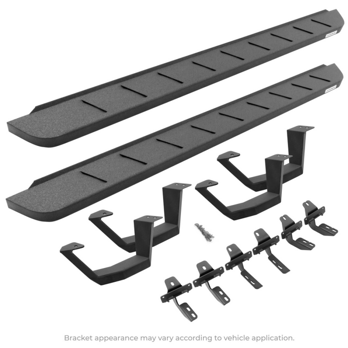 Go Rhino RB10 Running Boards with Mounting Brackets With 2 Pairs Drop Steps Kit Model 6344158020T