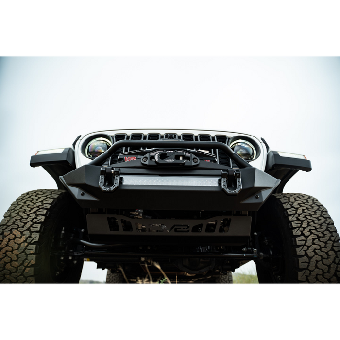 DV8 Offroad 2007-2026 Jeep GladiatorJT Wrangler JK JKU JL JLU Fs-1 Series Stubby Front Bumper Model FBJL-11