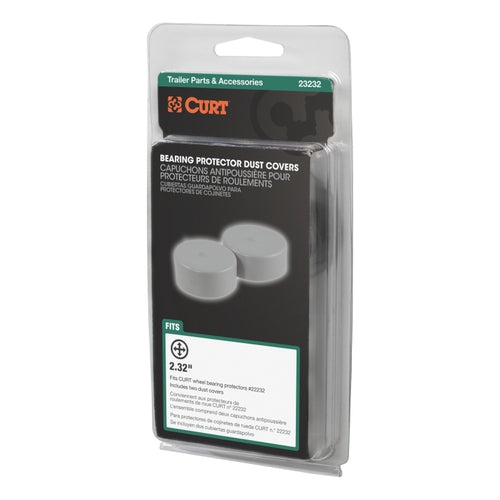 CURT 2.32-Inch Trailer Wheel Bearing Protector Dust Covers, 2-Pack Model 23232