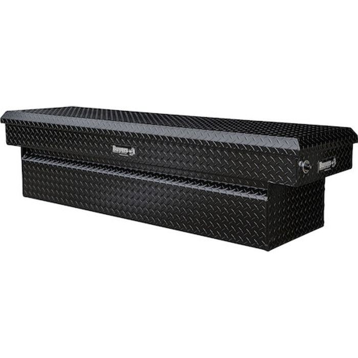 Buyers Products 23x20x71 Inch Gloss Black Diamond Tread Aluminum Crossover Truck Box Model 1729440