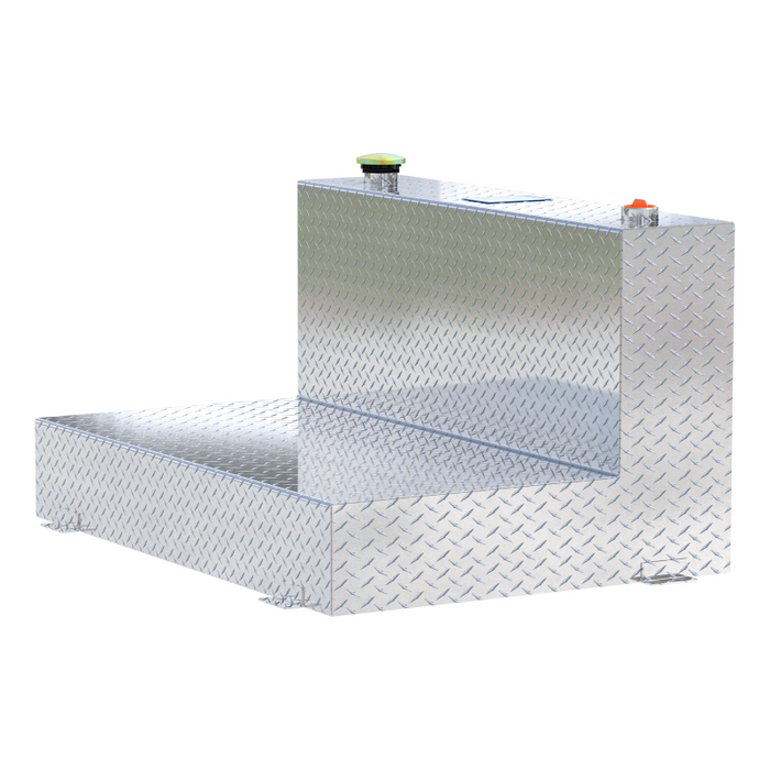 UWS Bright Aluminum 85-Gallon L-Shaped Aluminum Transfer Tank Model TT-85-L-T-P