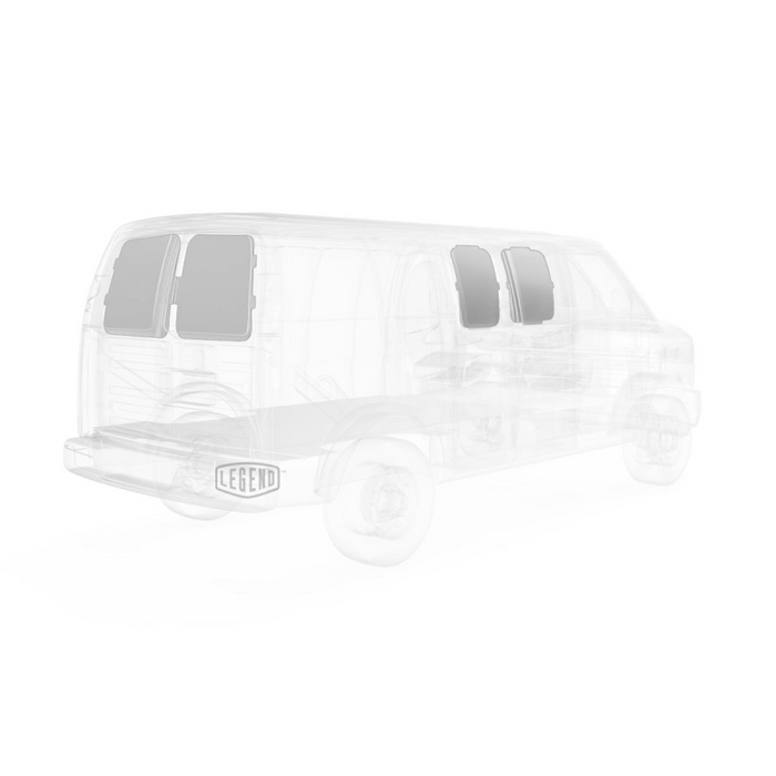 LEGEND EconoLite Door Liner ONLY - Hinged Side Doors GMC Savana/Chevy Express Cargo Van (all Wheelbase lengths) - Textured Grey Model 07G00-20.3