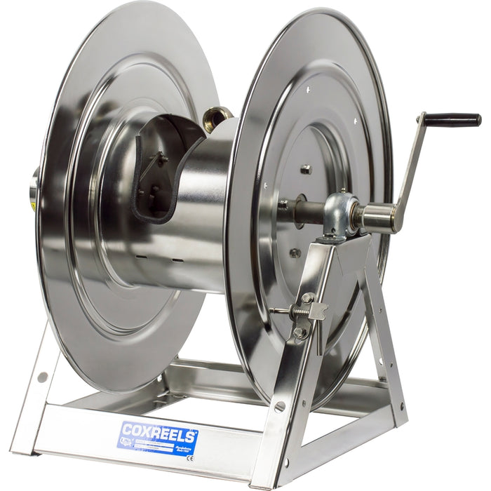 Coxreels 1175-SS Series Stainless Steel Hand Crank Hose Reel 1 in. x 100 ft. 3000 PSI - No Hose Model 1175-6-100-SS