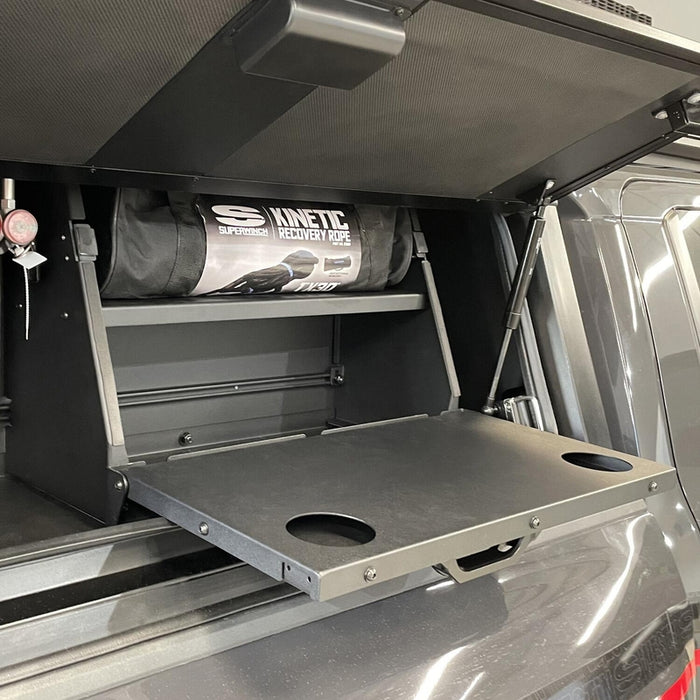 Westin EXP Truck Cap Storage Box Shelf/Table Kit Powder Coated Black Model Model 16-10014