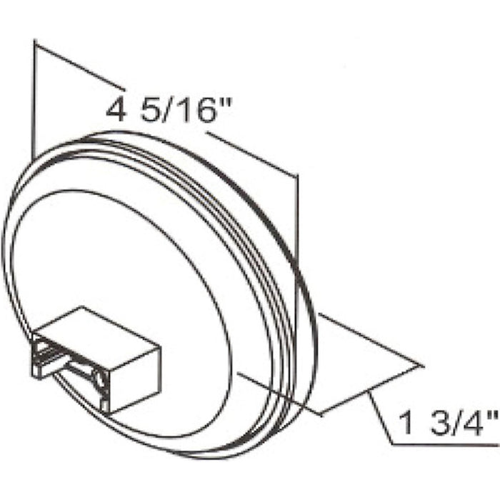 Buyers Products 4 Inch Clear Round Backup Light Kit With 24 LEDs (PL-2 Connection, Includes Grommet and Plug) Model 5624324