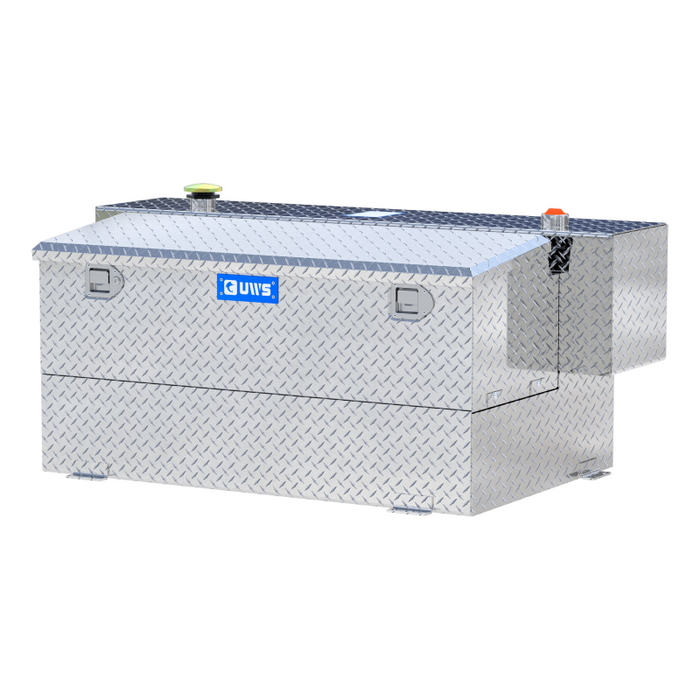 UWS Bright Aluminum Hammerhead-Style 100-Gallon Aluminum Combo Transfer Tank Model TT-100HH-CB