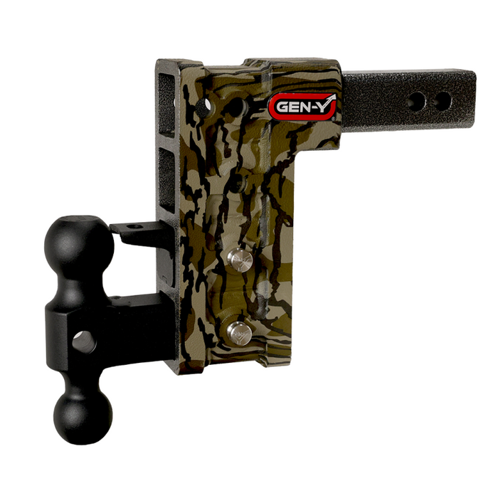 GEN-Y MEGA-DUTY 2.5" Shank 9" Drop 3K TW 21K Hitch & GH-061 Dual-Ball & GH-062 Pintle Lock - Hydro Dipped Model GH-624-MO