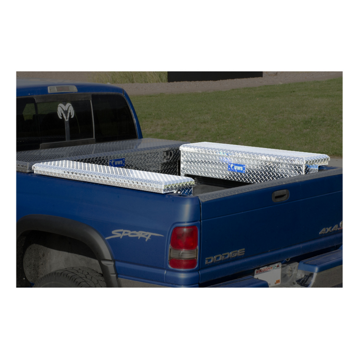 UWS Bright Aluminum 48" Truck Side Tool Box with Low Profile Model TBSM-48-LP